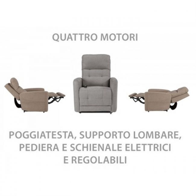 poltrona per anziani 4 motori la sanatre